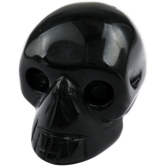 1 Inch Assorted Crystal Skull Sculpture Set of 5, Hand Carved Gemstone Statue - Picture 5 of 6